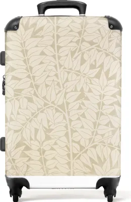 Produktbild von NoBoringSuitcases.com® Großer Koffer - Blätter - Muster - William Morris - Pflanzen - Kunst - Kombinationsschloss TSA - Hartschalen Trolley 4 Rollen - 72 liter - Reisekoffer - 66 cmKoffer Mittelgroß 67x43x25 cm, 72L,