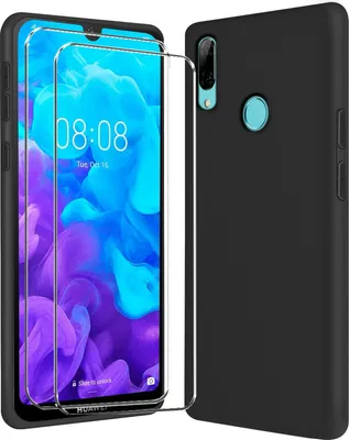 Produktbild von 2in1 Schutz Cover Set für das Huawei P40 Lite besteht aus 2x 9H Glas Folie Display Schutzfolie und 1x Silikon Case Schutzhülle - Hülle in Schwarz