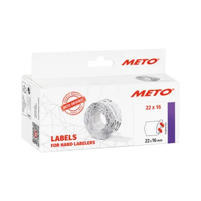 Image de METO 30011427 METO Etiquettes pré-imprimées pour étiqueteuses de prix, 22 x 16 mm