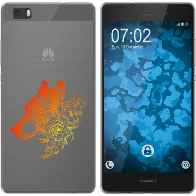 Produktbild von PhoneNatic Case kompatibel mit Huawei P8 Lite 2015 (1.Gen.) Silikon-Hülle Floral Wolf M3-2