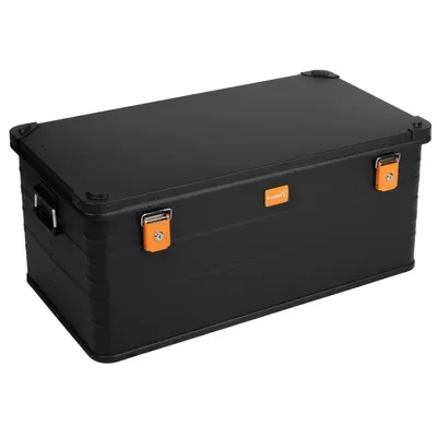 Produktbild von ALUBOX Alukiste mit Stapelecken E141 Liter in schwarz - 141 Liter