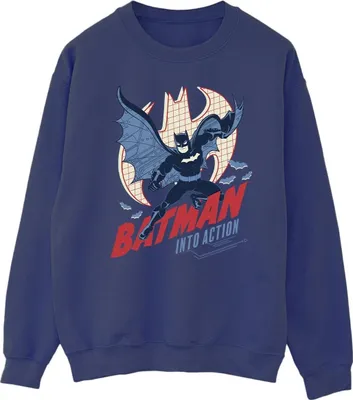 Produktbild von DC Comics - "Into Action" Sweatshirt für Herren BI12862 (XL) (Marineblau)