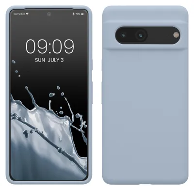 Produktbild von kwmobile Handyhülle für Google Pixel 7 Hülle, für Pixel 7 Case - Hülle Silikon - kabelloses Laden - Hellblau matt