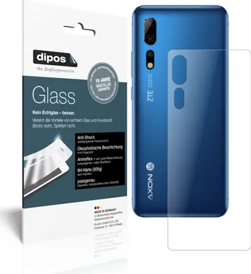 Produktbild von 2x Schutzfolie für ZTE Axon 10s Pro Rückseite matt - Anti-Shock 9H Folie dipos Glass Kunststoffglas