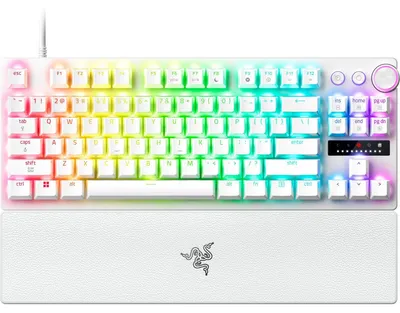 Produktbild von Razer Huntsman V3 Pro Tenkeyless 8KHz, Kabelgebunden, USB, Optischer Schlüsselschalter, RGB-LED, Weiß