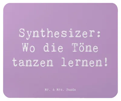 Produktbild von Mr. & Mrs. Panda Mauspad Spruch Synthesizer Tanz - Lavendeltraum - Geschenk, Mousepad, pc, Lernen, Musik, Musiker, Tanzen, Töne, laptop, Klänge, Instrument, Mouse Pad