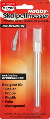 Produktbild von Meyco Hobby Skalpell Set Präzisionsmesser 13 cm für Modellbau und Basteln