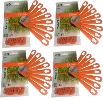 Produktbild von Stihl PolyCut 2-2 Kunststoffmesser für FSA 45 Rasentrimmer (4 Packg = 32 Stück) 40080071000