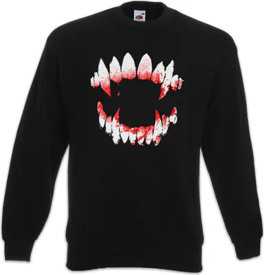 Produktbild von Urban Backwoods Vampire Dentition, Sweatshirt, Farbe: Schwarz, Größe: L