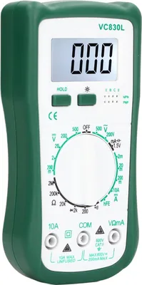 Zdjęcie produktu dla Multimetr tester, multimetr cyfrowy, woltomierz, amperomierz, wyświetlacz LCD, podświetlenie, napięcie, prąd, rezystancja, urządzenie pomiarowe, mierzy napięcie, multimetr