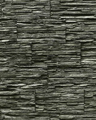 Zdjęcie produktu dla EDEM 1003-34 Tapeta imitująca kamień błyszczący kolor czarny szary kwarcytowy szary granitowy 5,33 m2