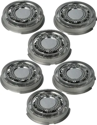 Produktbild von vhbw 6x Scherköpfe Ersatz für Philips SH70/50, SH70/60, SH70, SH71, SH71/50 für Elektrorasierer, Silber