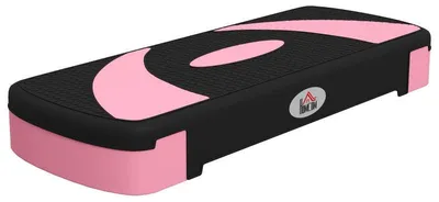 Obrázek produktu pro Nastavitelný stepper pro aerobik | Barva: černá + šedá + růžová | Rozměry: 31 x 80 x 20 cm