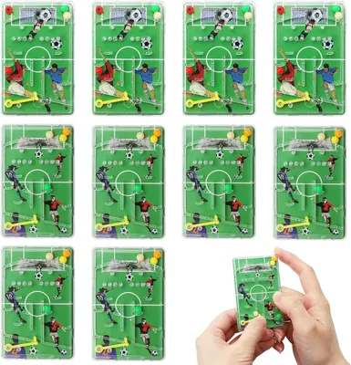 Imagen del producto de Mini juegos de fútbol de pinball, 10 unidades, 7,5 x 4,5 cm, juego de paciencia para niños
