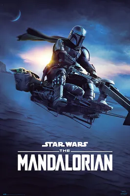 Produktbild von Poster star wars das mandalorianische Speeder Bike 2