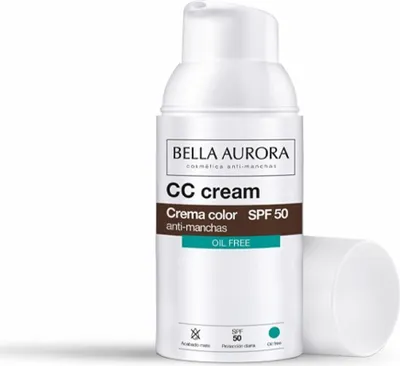 Produktbild von Bella Aurora CC Cream Anti-Blemish Oil Free Spf50 30ml