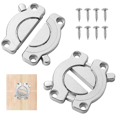 Produktbild von 2er-Pack Uhrenschnallenverbinder aus Zinklegierung, Tischverbinder-Hardware-Zubehör, robuste Zinklegierung (mit 8 Schrauben)