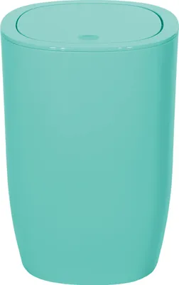 Zdjęcie produktu dla Spirella Design kosz na kosmetyki "Pure" na pedały z uchylną pokrywą Kosz na śmieci z uchylną pokrywą 5 litrów (Ø x wys.): 17 x 25 cm Pastelowa zieleń