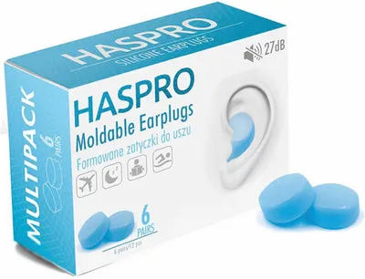 Produktbild von Ohrstöpsel weich, 6 Paar, wiederverwendbar, für Schlafen