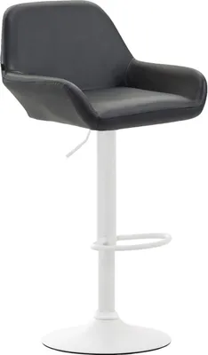 Produktbild von 2er Set Barhocker Braga Kunstleder weiß schwarz