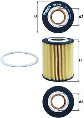 Image de Filtre à huile KNECHT OX 433D