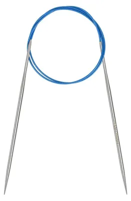Image de Aiguilles à tricoter circulaires, 3,0 mm, 80 cm, en acier inoxydable, avec câble flexible, pour laine