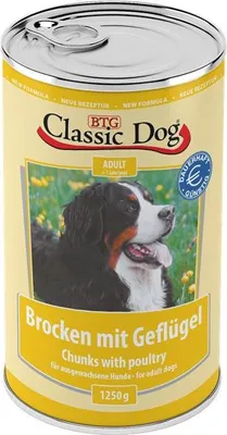 Produktbild von Classic Dog - Dose Brocken 6x1250g | mit Geflügel