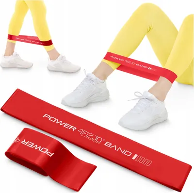 Produktbild von 4FIZJO Latex Fitnessband, 30x5x0,06 cm, Widerstand 1-3 kg, Rot