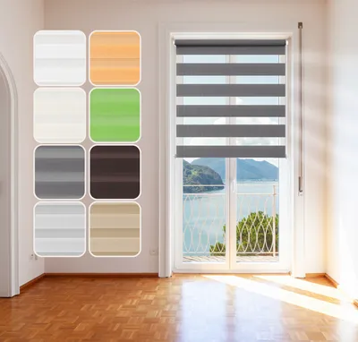 Produktbild von Doppelrollo Stahl 110x150cm Klemm-Fix - System Click