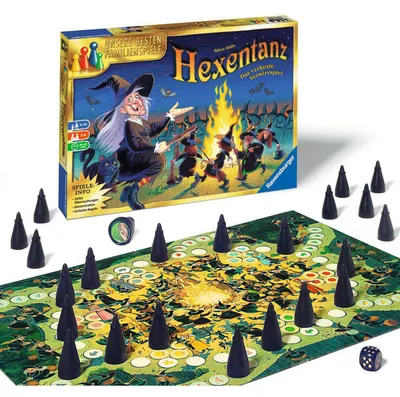 Produktbild von Ravensburger Spiel Hexentanz Brettspiel -Walpurgisnacht am Blocksberg - für 3-6 Spieler