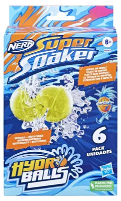 Zdjęcie produktu dla Nerf Super Soaker F63935L1, Balony z wodą, Niebieski, Żółty, 6 lat(a)