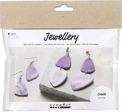 Produktbild von Creativ Company Mini Hobbyset Schmuckohrringe lila lila