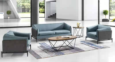 Produktbild von Sofagarnitur 3+1+1 Sitzer Sofa Couch Garnituren  Sofas Polster Stoff Textil Neu