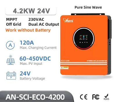 Produktbild von Hybrid-Wechselrichter für Solarenergie – MPPT-Ladegerät – 12V, 24V, 48V – maximale Eingangsspannung: 500V