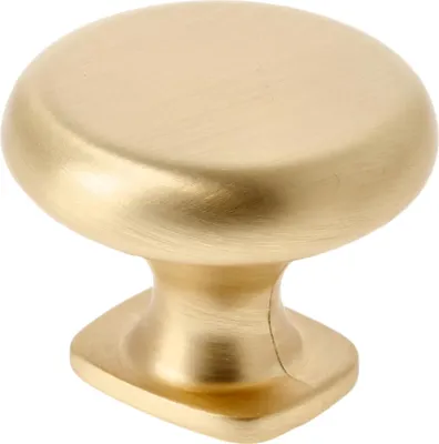 Produktbild von GTV - Knopf LORENA ? 3,3 cm I Möbelknöpfe mit Schrauben I Schrankknöpfe Küchenknöpfe Türknopf Schubladenknauf Griff Möbelgriffe I Gebürstetes Gold