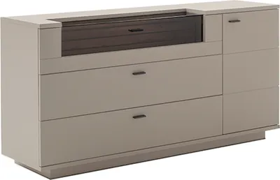 Produktbild von Sideboard 165 cm in grau mit Eiche LIEZEN-05