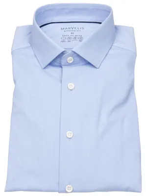 Produktbild von Marvelis - Body Fit - Herren Langarm Hemd, (763024), Größe:44, Farbe:Hellblau (11)