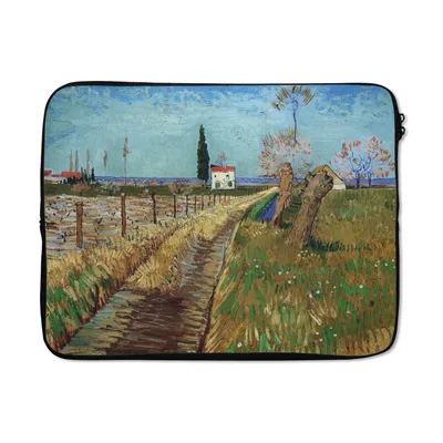 Produktbild von MuchoWow® Laptop Hülle 15 Zoll Weg durch ein Weidenfeld - Vincent van Gogh Laptoptasche - Laptoptasche - Sleeve - Rundum-Schutz