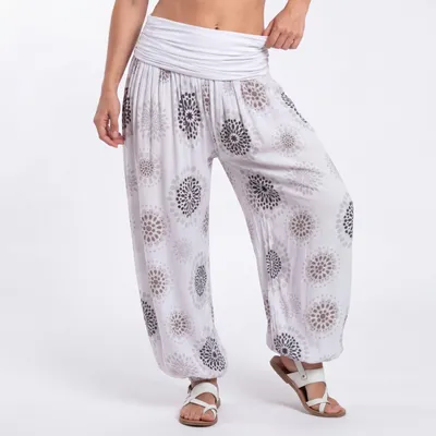 Produktbild von Haremshose Damen weite Hose mit Gummizug Sommerhose Gr. 36 bis 48 Schlupfhose