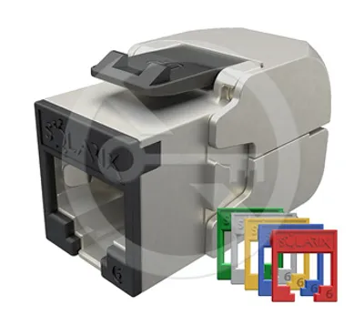 Obrázek produktu pro Samořezný keystone Solarix CAT6 STP SXKJ-6-STP-RAL-SA, RAL FIT moduly, GROUND LOCK