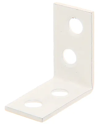 Produktbild von Alberts Stuhlwinkel | weiß kunststoffbeschichtet | 60 x 60 x 16 mm | 50er Set