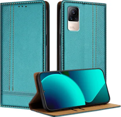 Produktbild von Handyhülle für Xiaomi Civi 1S Leder Flip Klappbare Schutzhülle mit Standfunktion Grün