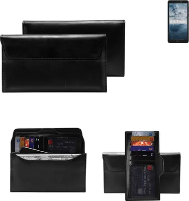 Produktbild von K-S-Trade Handy Hülle kompatibel mit Nokia C2 2nd Edition Schutz Hülle Tasche Schutz Case Handytasche Kunstleder schwarz, 1x