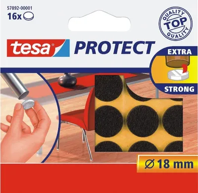 Immagine prodotto di Scivoli in feltro Proteggere diametro 18 mm rotondo marrone confezione da 20 pezzi