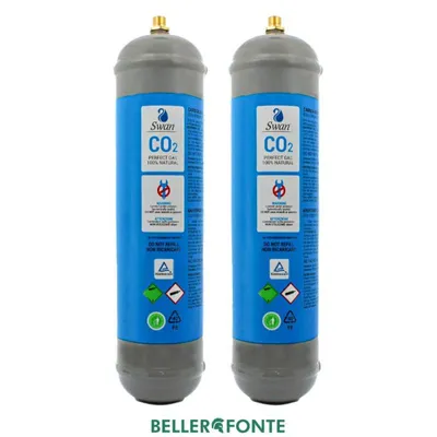 Immagine prodotto di Bombola CO2 per gasatore 600 gr usa e getta attacco M11x1 per erogatori - gasatori acqua frizzante co2, contenitore in acciaio N° 3 BOMBOLE