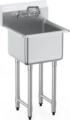 Produktbild von Commercial Utility & Prep Sink 1 Fach Edelstahl-Rückwand