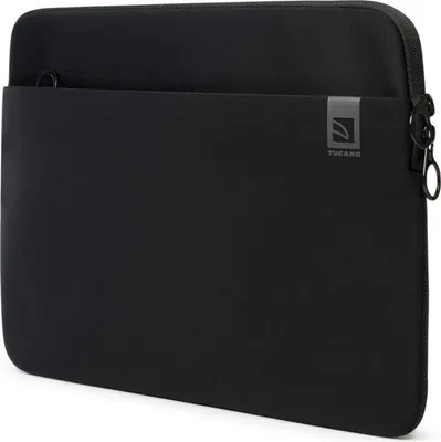 Image de Tucano Top Sleeve MacBook Air 15" – Construction robuste en néoprène de 4mm – Système anti-dérapant – Poche avant pour accessoires - Noir