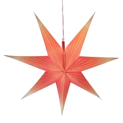 Produktbild von LED Weihnachtsstern 60cm rot weiß Adventsstern Leuchtstern Weihnachtsdeko Deko , Farbe:rot
