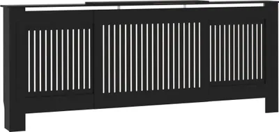 Image de vidaXL MDF Revêtement de radiateur noir 205 cm