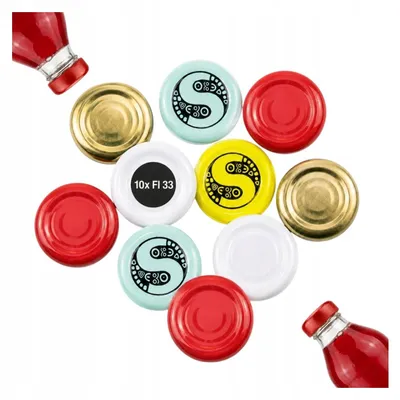 Imagen del producto de Tapas Bimberek, diámetro 33 mm, para zumos y conservas, paquete de 10 unidades